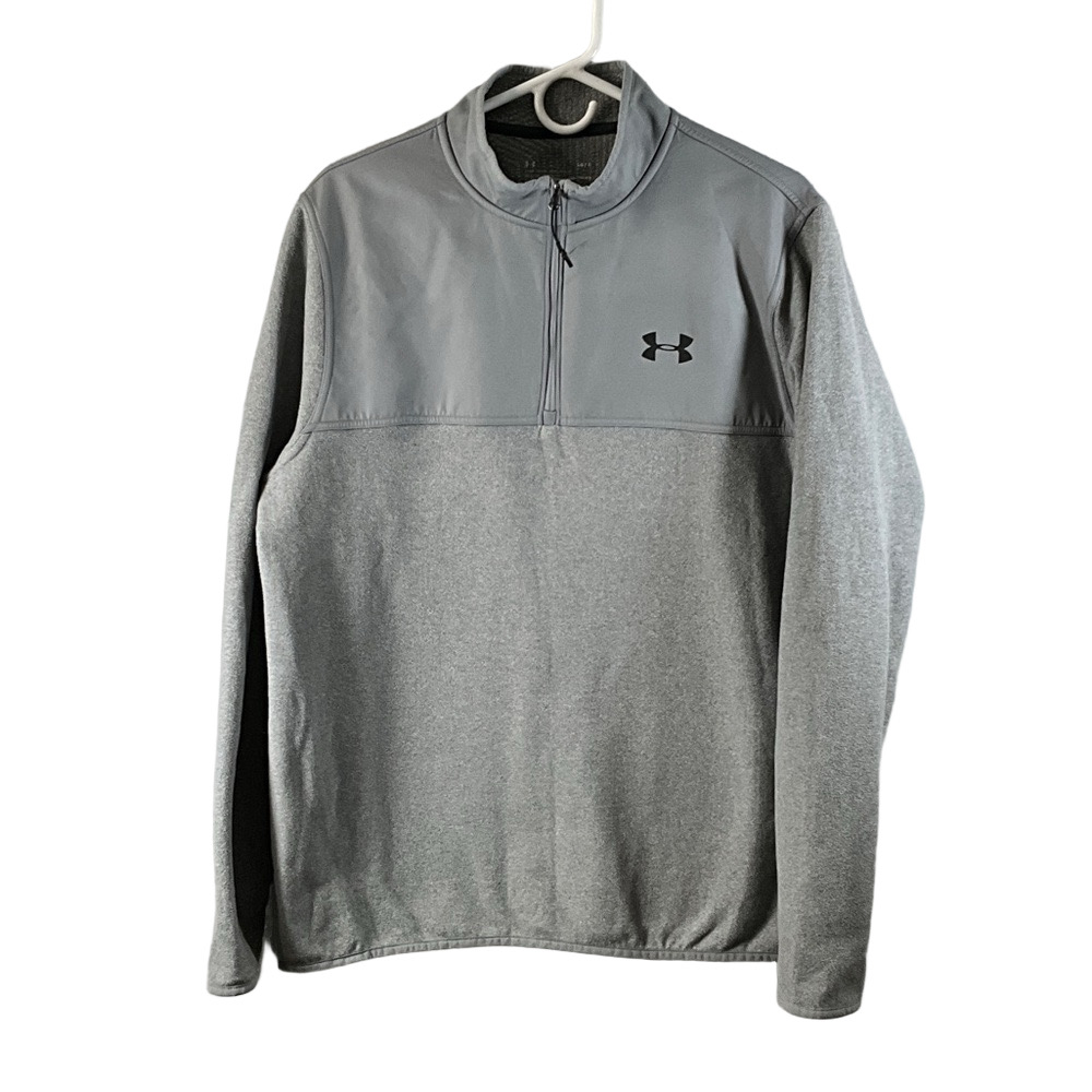Under Armour Men's ColdGear Pullover Jacket in Gray